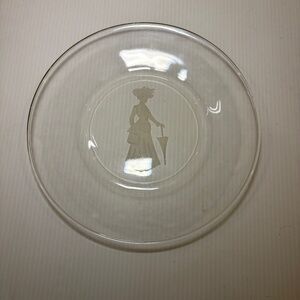 Vintage 1971 Avon Commemorative Etched/Frosted Plate Victorian Lady